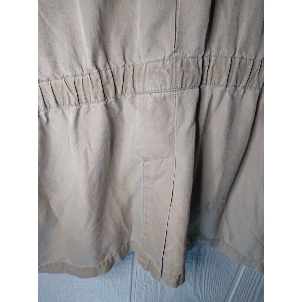 Banana Republic Safari Womens M Shirt Jacket Long Sleeve Button Front Tan - Picture 7 of 9